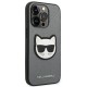 Karl Lagerfeld Saffiano Choupette Head Patch case for iPhone 14 Pro - silver