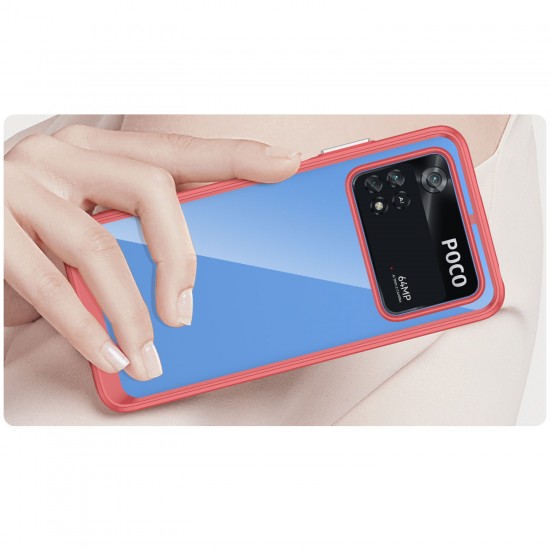 Outer Space Case silicone case for Xiaomi Poco M4 Pro 5G - red
