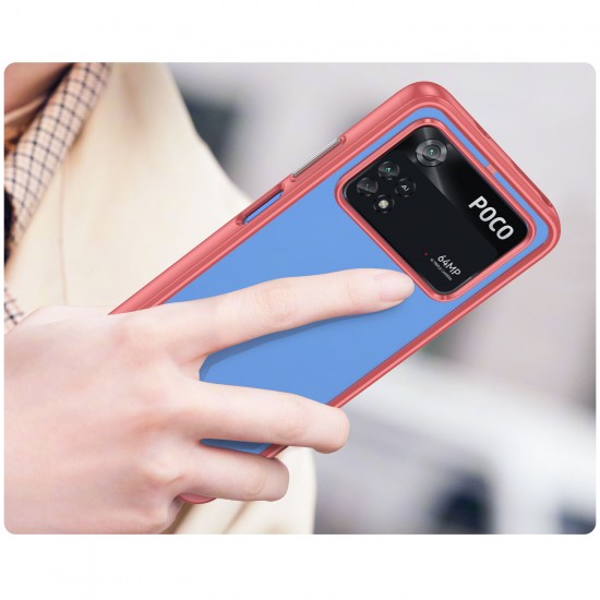 Outer Space Case silicone case for Xiaomi Poco M4 Pro 5G - red