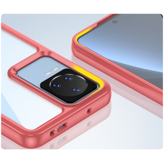 Outer Space Case Xiaomi Poco F4 5G cover with a flexible frame red