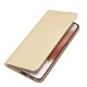 Dux Ducis Skin Pro Case for Samsung Galaxy S23+ Flip Card Wallet Stand Gold