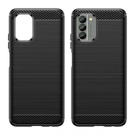 Carbon Case cover for Nokia G400 flexible silicone carbon cover black