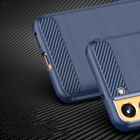 Carbon Case for Samsung Galaxy S23+ flexible silicone carbon cover blue