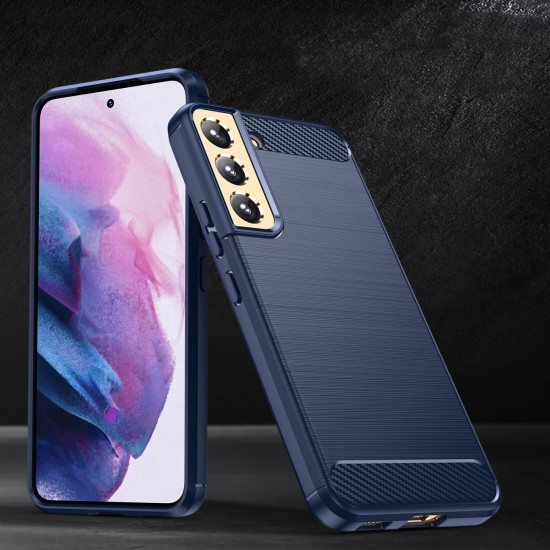 Carbon Case for Samsung Galaxy S23+ flexible silicone carbon cover blue