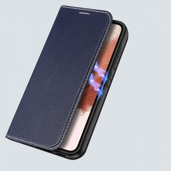Dux Ducis Skin X2 case Samsung Galaxy S23+ flip case wallet stand blue