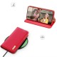 Dux Ducis Hivo case Samsung Galaxy S23+ flip cover wallet stand RFID blocking red