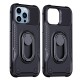 Joyroom Dual Hinge case for iPhone 14 Pro armored case with a stand and a ring holder black