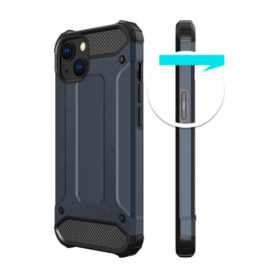 Hybrid Armor case for iPhone 14 Plus armored hybrid cover blue