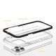 Clear 3in1 case for iPhone 14 silicone cover with frame blue