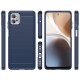 Carbon Case for Xiaomi Poco F4 5G flexible silicone carbon cover blue