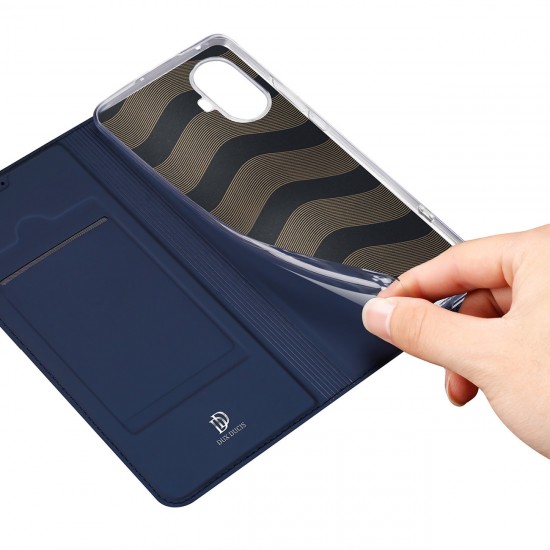 Dux Ducis Skin Pro Case for Realme 10 Pro Flip Card Wallet Stand Blue