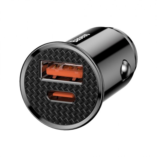 Baseus Circular PPS smart car charger with USB Quick Charge 4.0 QC 4.0 and USB-C PD 3.0 SCP ports black (CCALL-YS01)