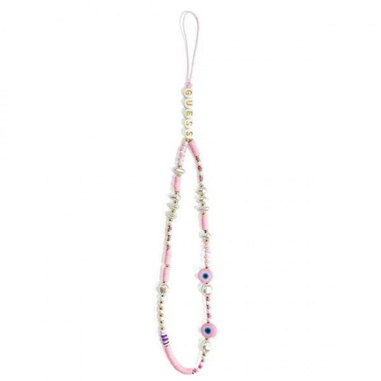 Guess pendant GUSTSHPP Phone Strap pink/pink Beads Shell