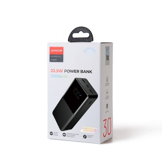 Joyroom power bank 30000mAh 22.5W PD QC3.0 AFC black (JR-QP193)