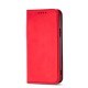 Magnet Card Case for Samsung Galaxy S23 Ultra flip cover wallet stand red