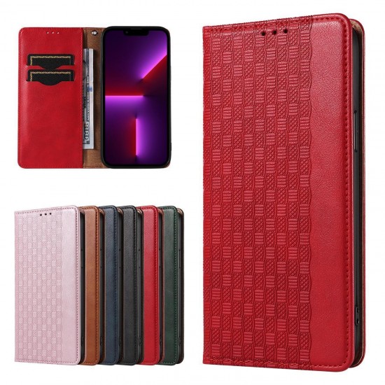 Magnet Strap Case for Samsung Galaxy S23+ Flip Wallet Mini Lanyard Stand red