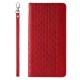 Magnet Strap Case for Samsung Galaxy S23+ Flip Wallet Mini Lanyard Stand red