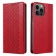 Magnet Strap Case for Samsung Galaxy S23+ Flip Wallet Mini Lanyard Stand red