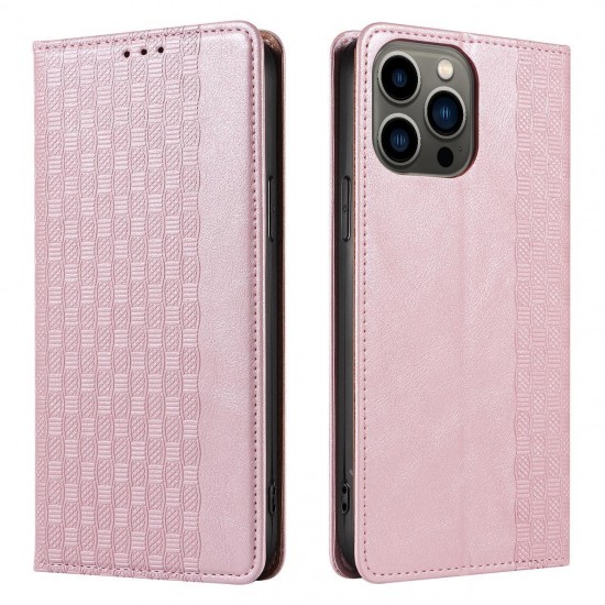Magnet Strap Case for Samsung Galaxy S23+ Flip Wallet Mini Lanyard Stand Pink