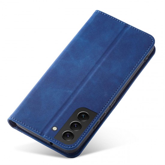Magnet Fancy Case for Samsung Galaxy S23+ flip cover wallet stand blue