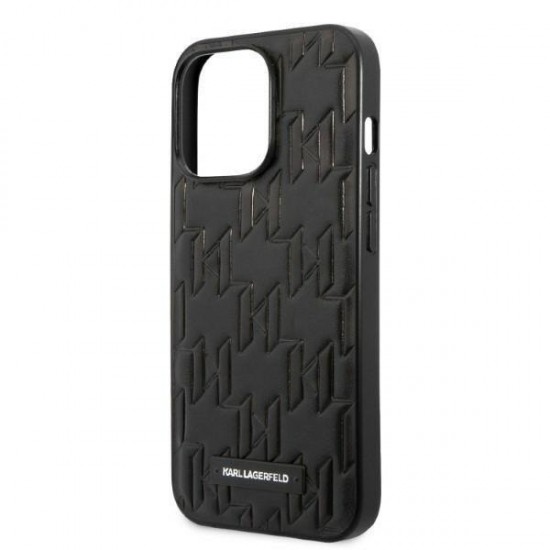 Karl Lagerfeld Monogram Plaque Case for iPhone 13 Pro Max - Black
