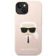 Karl Lagerfeld Silicone Karl's Head MagSafe Case for iPhone 14 Plus - Light Pink