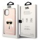 Karl Lagerfeld Silicone Karl's Head MagSafe Case for iPhone 14 Plus - Light Pink