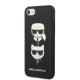 Karl Lagerfeld KLHCI8SAKICKCBK iPhone 7/8 / SE 2020 / SE 2022 black/black hardcase Saffiano Karl&Choupette Head