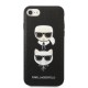 Karl Lagerfeld KLHCI8SAKICKCBK iPhone 7/8 / SE 2020 / SE 2022 black/black hardcase Saffiano Karl&Choupette Head