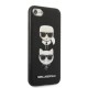 Karl Lagerfeld KLHCI8SAKICKCBK iPhone 7/8 / SE 2020 / SE 2022 black/black hardcase Saffiano Karl&Choupette Head