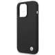 BMW Silicone Metal Logo Case for iPhone 14 Pro - Black