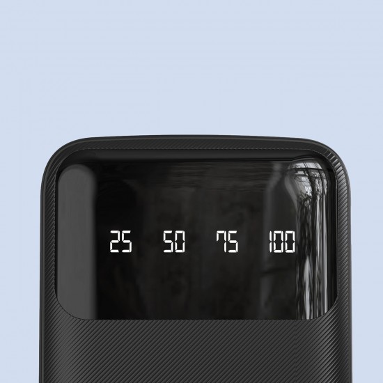 Dudao capacious powerbank with 3 built-in cables 20000mAh USB Type C + micro USB + Lightning black (Dudao K6Pro +)