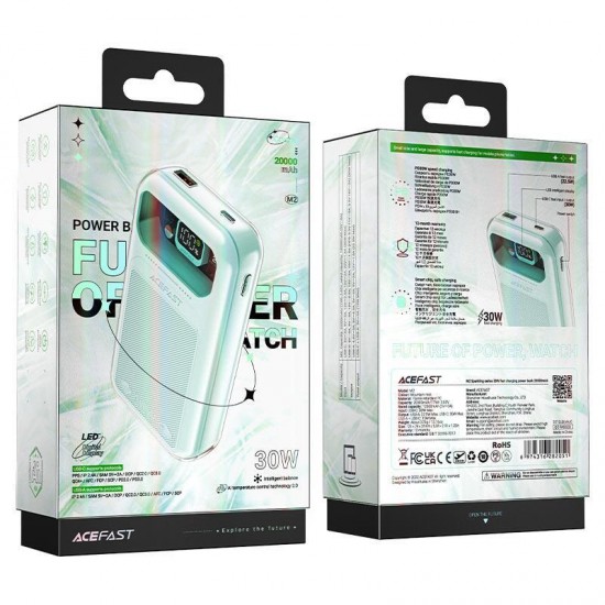 Acefast powerbank 20000mAh Sparkling Series fast charging 30W green (M2)