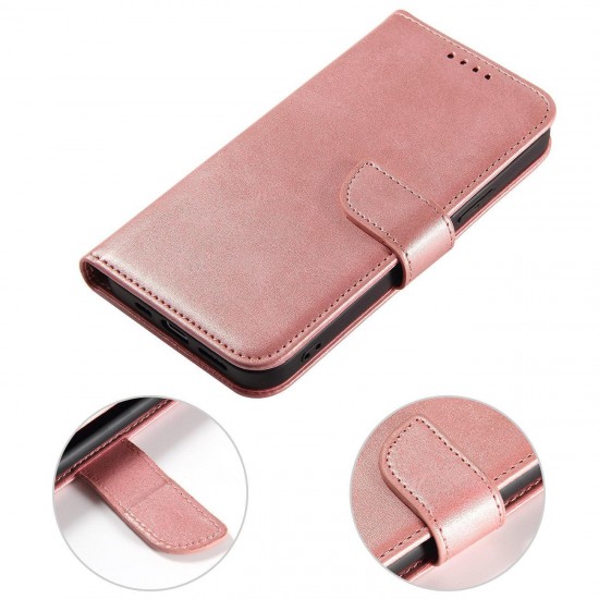 Magnet Case Cover for Xiaomi Redmi Note 12 5G / Poco X5 5G Cover Flip Wallet Stand Pink