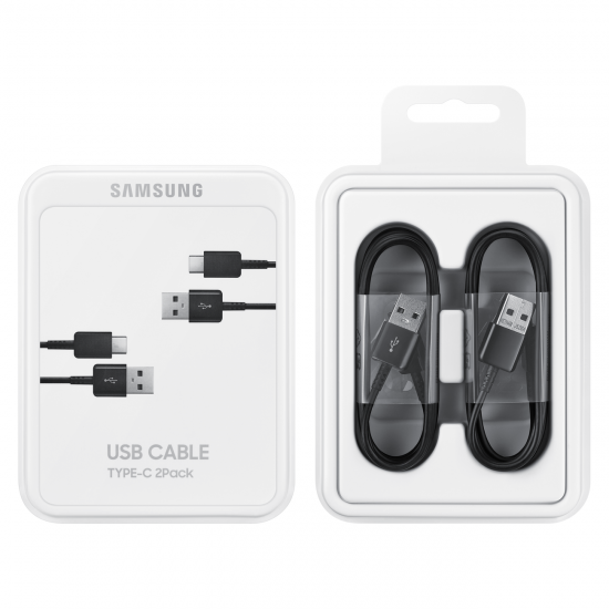 Samsung USB C cable 480Mbps 5A 1.5m (EP-DG930MBEGWW) - black (set of 2)