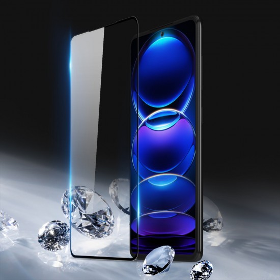 Dux Ducis 9D Tempered Glass Tempered Glass for Xiaomi Redmi Note 12 Pro+ 9H with Black Frame