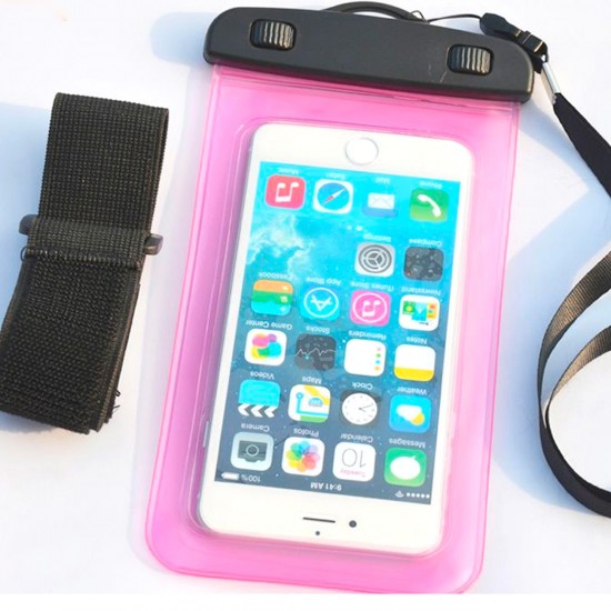 PVC waterproof armband phone case - black