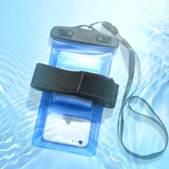 PVC waterproof armband phone case - blue