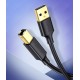 Ugreen USB Type B printer cable (male) - USB 2.0 (male) 480 Mbps 1.5 m black (US135 10350)