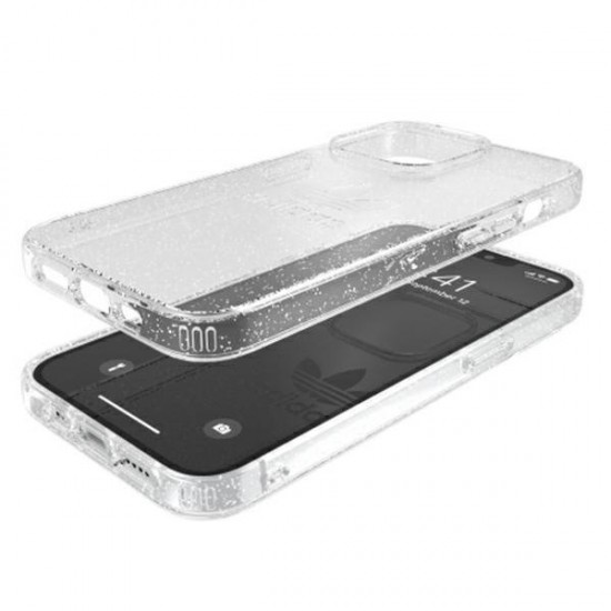 Adidas OR Protective Clear Case Glitter for iPhone 13 Pro / iPhone 13 - Transparent Silver