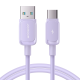 Joyroom Multi-Color Series A14 USB-A / USB-C 3A Cable 1.2m - Purple