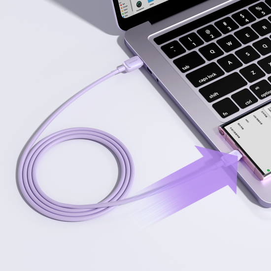 Joyroom Multi-Color Series A14 USB-A / USB-C 3A Cable 1.2m - Purple