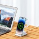 3in1 wireless charger for Qi 15W phones and Samsung Galaxy Duzzona W10-S smartwatches - white