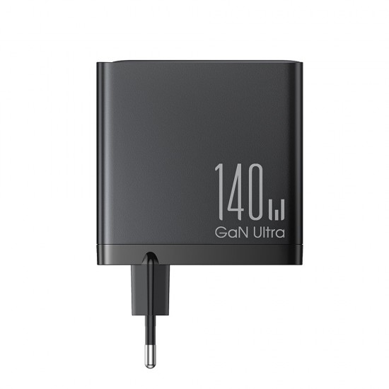 GaN 140W fast charger 3 x USB-C / USB-A Joyroom JR-TCG05EU - black + USB-C - USB-C 240W 1.2m cable