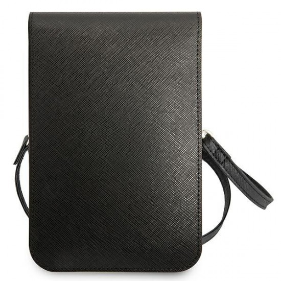 Guess Handbag GUWBSATMBK black / black Saffiano Triangle