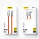 Dudao L24AL USB-A - Lightning angled cable with 180° rotation 30W 1m - orange