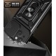 Hybrid Armor Camshield Case with Stand and Camera Cover for iPhone 15 Plus - Black