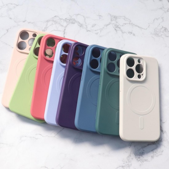 MagSafe compatible silicone case for iPhone 15 Pro Silicone Case - cream