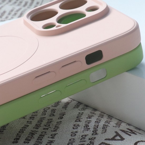 MagSafe compatible silicone case for iPhone 15 Pro Silicone Case - cream