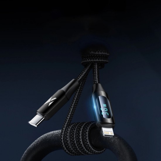 Wozinsky WUCLC1 Lightning - USB-C cable 36W 480Mb/s 1m - black